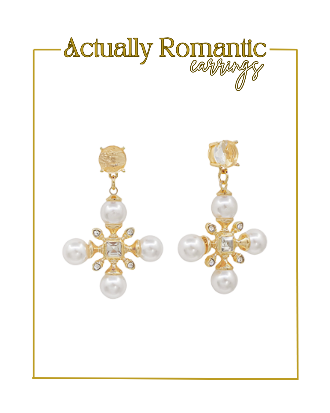 Actually Romantic Earrings-Earrings-Golden Stella-The Village Shoppe, Women’s Fashion Boutique, Shop Online and In Store - Located in Muscle Shoals, AL.