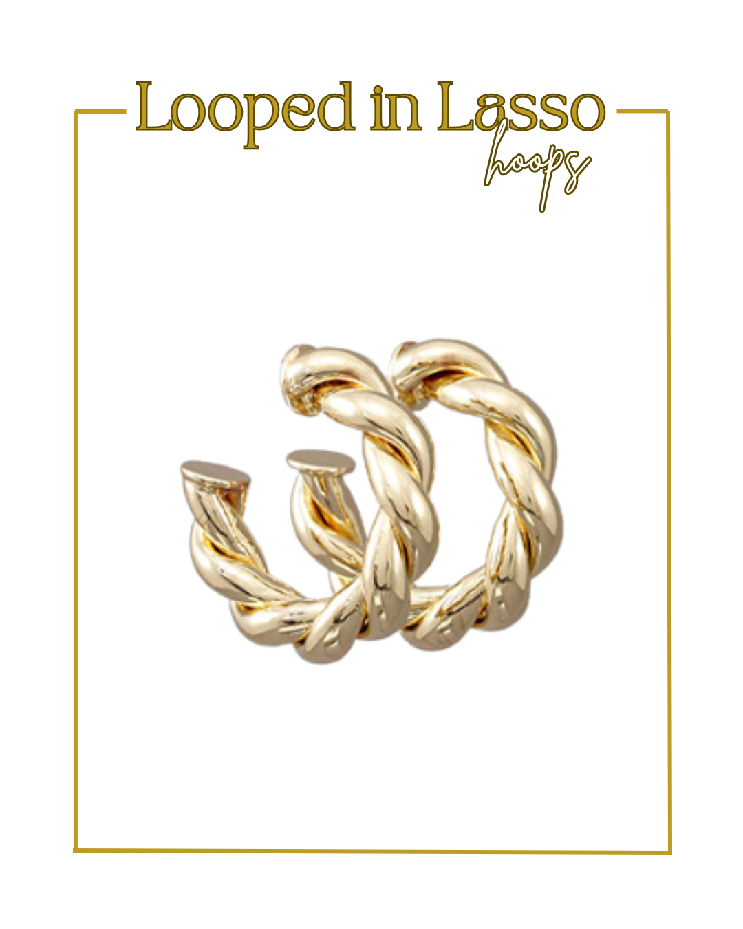 Looped in Lasso Hoops-Earrings-Golden Stella-The Village Shoppe, Women’s Fashion Boutique, Shop Online and In Store - Located in Muscle Shoals, AL.