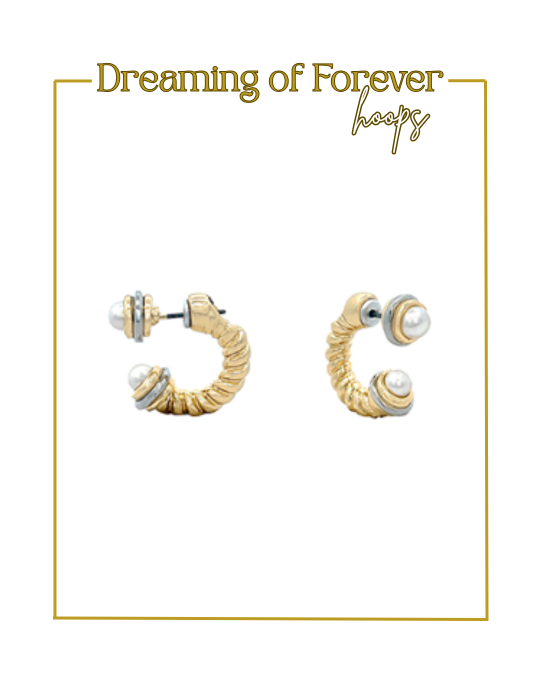 Dreaming of Forever Hoops-Earrings-Golden Stella-The Village Shoppe, Women’s Fashion Boutique, Shop Online and In Store - Located in Muscle Shoals, AL.