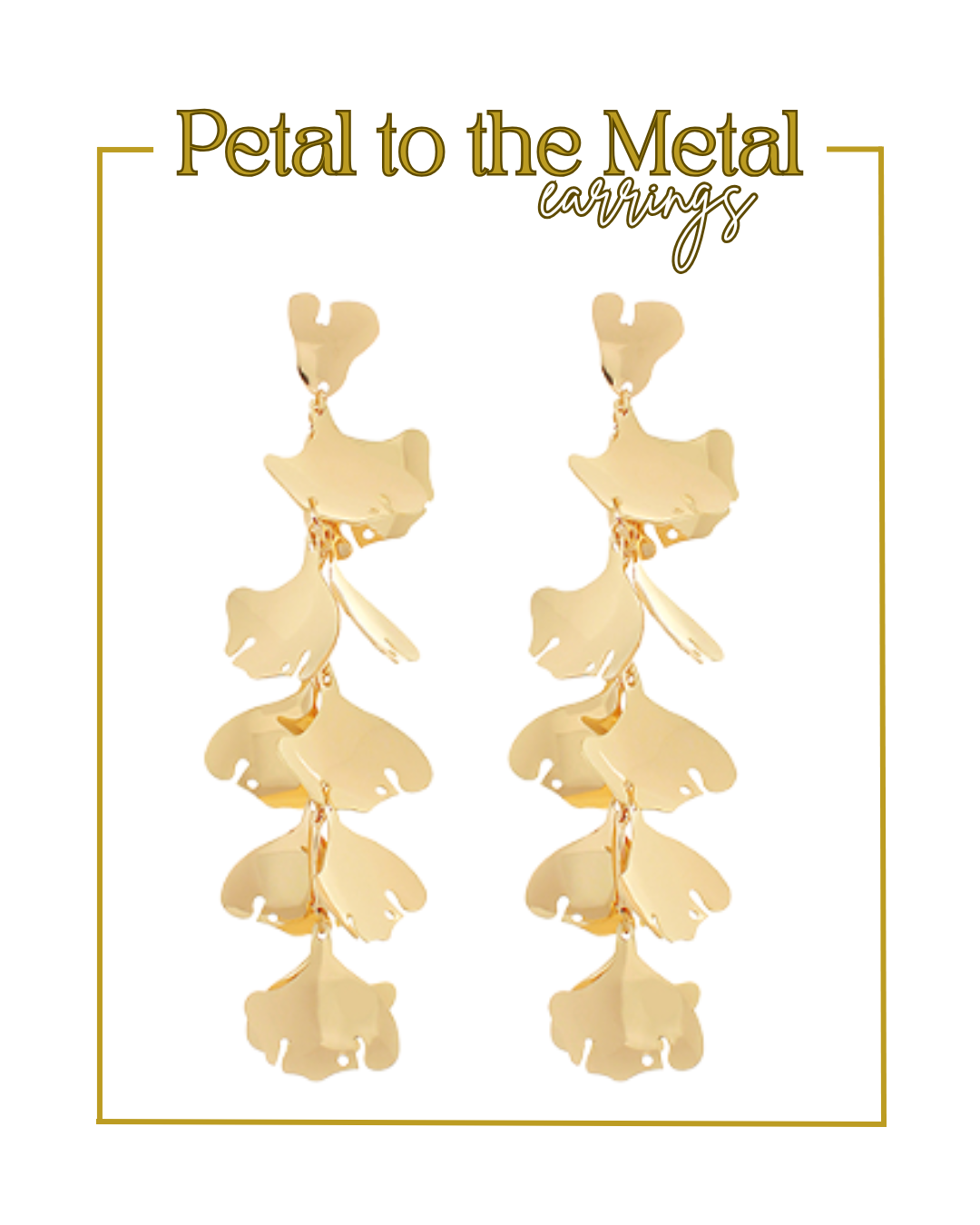 Petal to the Metal Earrings-Earrings-Golden Stella-The Village Shoppe, Women’s Fashion Boutique, Shop Online and In Store - Located in Muscle Shoals, AL.