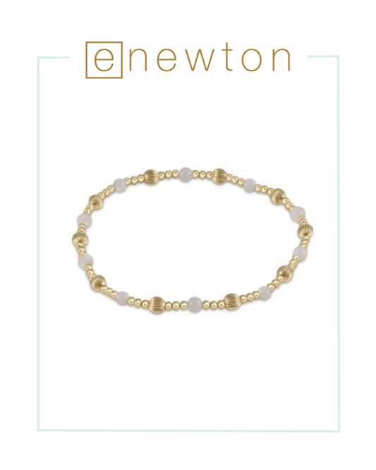 E Newton Dignity Sincerity Pattern 4mm Bead Bracelet - Moonstone-Bracelets-ENEWTON-The Village Shoppe, Women’s Fashion Boutique, Shop Online and In Store - Located in Muscle Shoals, AL.