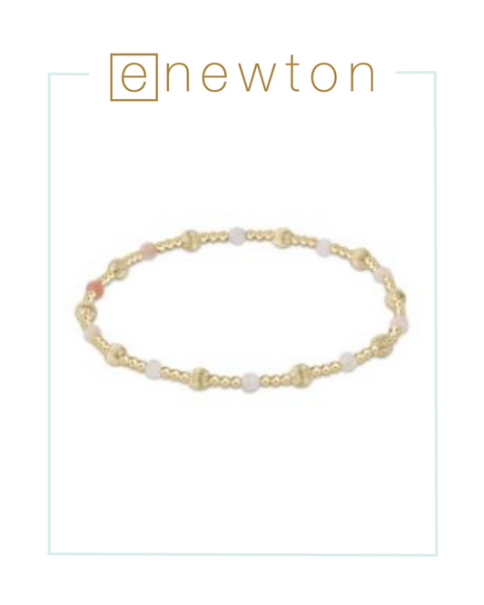 E Newton Dignity Sincerity Pattern 4mm Bead Bracelet - Pink Opal-Bracelets-ENEWTON-The Village Shoppe, Women’s Fashion Boutique, Shop Online and In Store - Located in Muscle Shoals, AL.