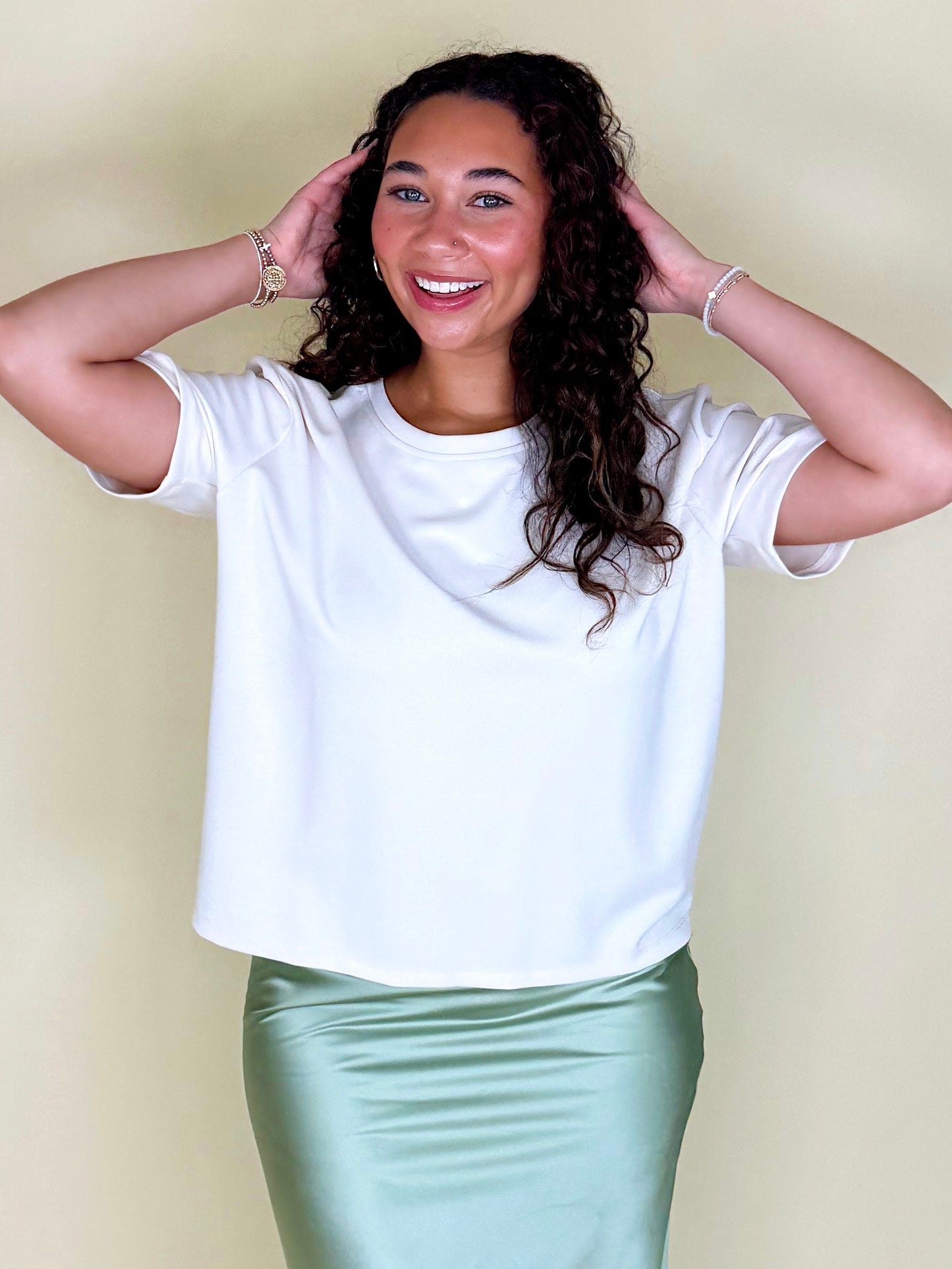 The Fowler Top-Short Sleeves-Elle Grey-The Village Shoppe, Women’s Fashion Boutique, Shop Online and In Store - Located in Muscle Shoals, AL.