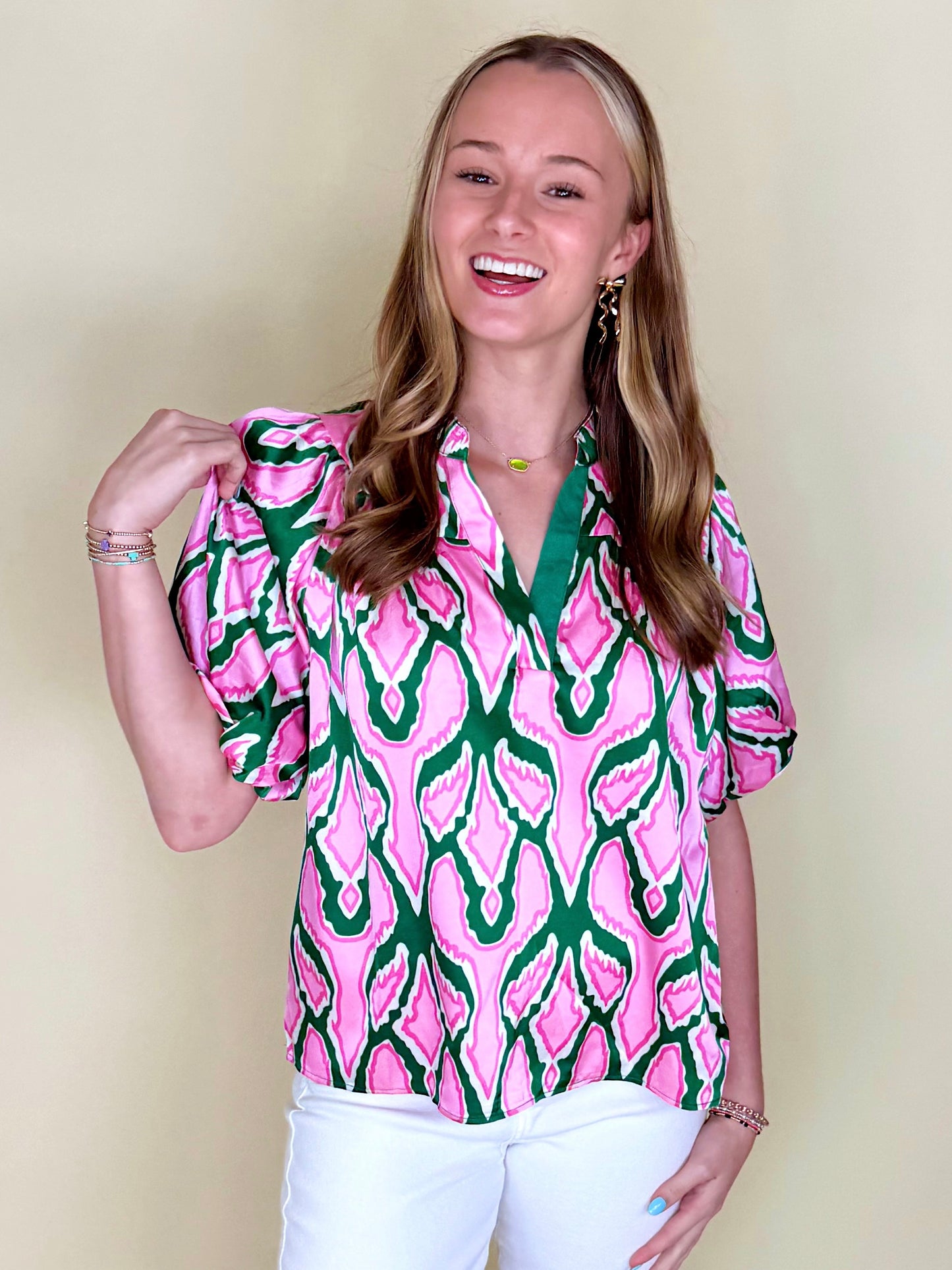 The Abba Top-Short Sleeves-THML-The Village Shoppe, Women’s Fashion Boutique, Shop Online and In Store - Located in Muscle Shoals, AL.