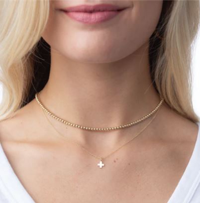E Newton 16" Signature Cross Gold Charm Necklace-Necklaces-ENEWTON-The Village Shoppe, Women’s Fashion Boutique, Shop Online and In Store - Located in Muscle Shoals, AL.