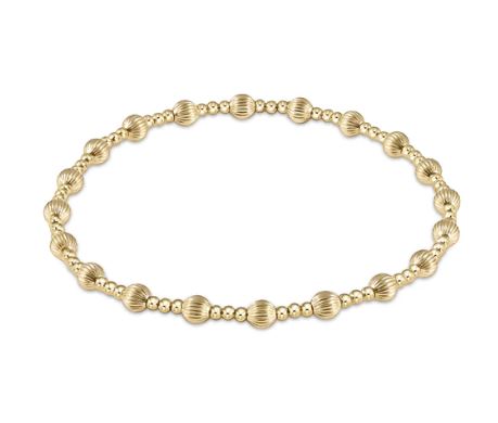 E Newton Dignity Sincerity Pattern 4mm Bead Bracelet - Gold-Bracelets-ENEWTON-The Village Shoppe, Women’s Fashion Boutique, Shop Online and In Store - Located in Muscle Shoals, AL.