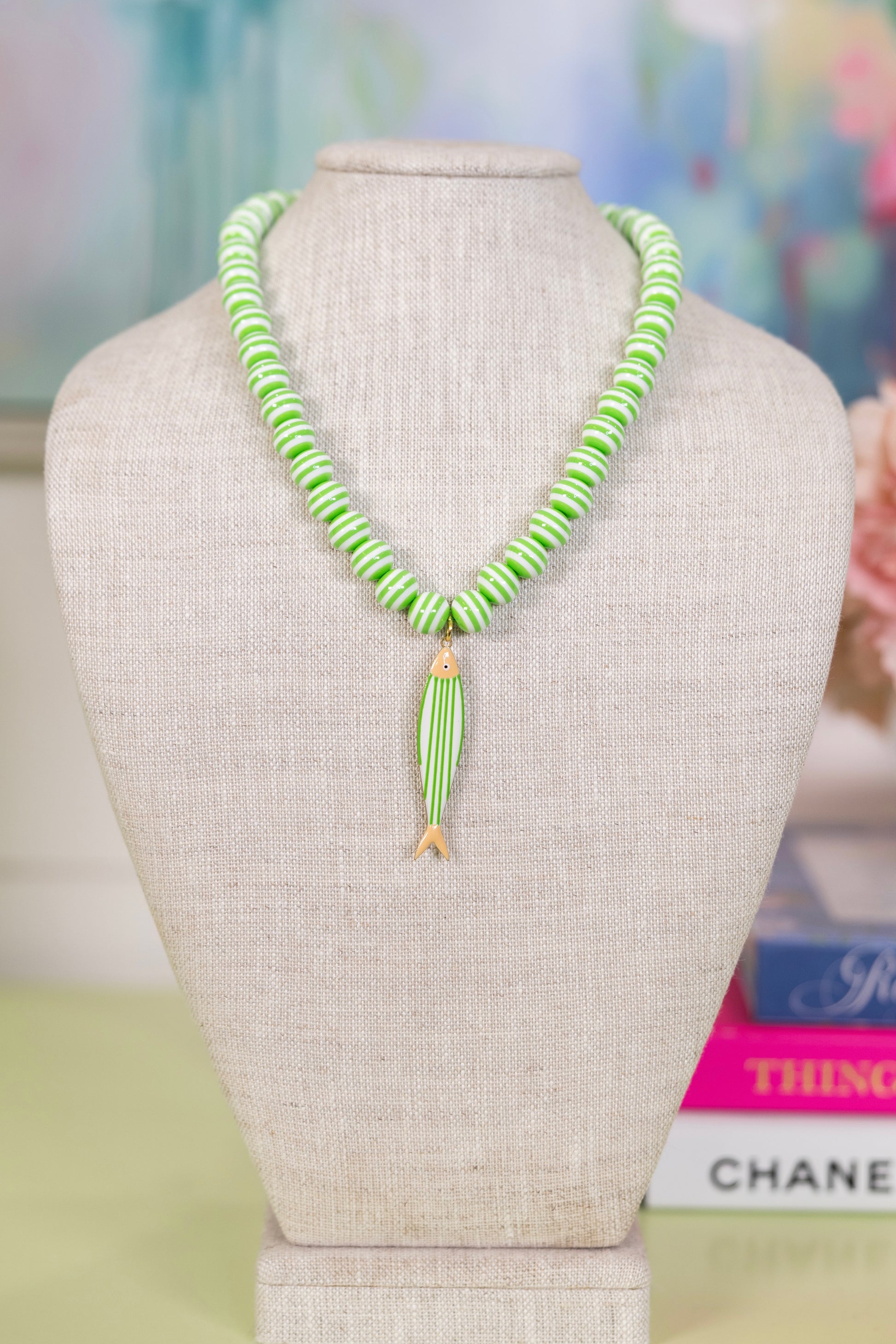 Seaside Stripe Necklace | Hart Designs-Necklaces-Hart Designs-The Village Shoppe, Women’s Fashion Boutique, Shop Online and In Store - Located in Muscle Shoals, AL.
