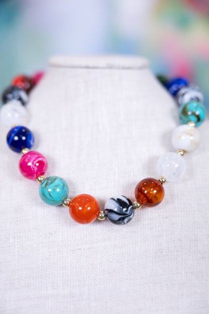 Round of Applause Beaded Necklace-Necklaces-Hart Designs-The Village Shoppe, Women’s Fashion Boutique, Shop Online and In Store - Located in Muscle Shoals, AL.