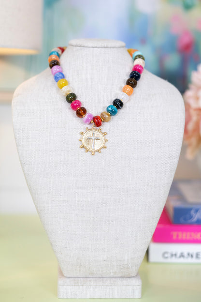 Good News Pendant Necklace-Necklaces-Hart Designs-The Village Shoppe, Women’s Fashion Boutique, Shop Online and In Store - Located in Muscle Shoals, AL.