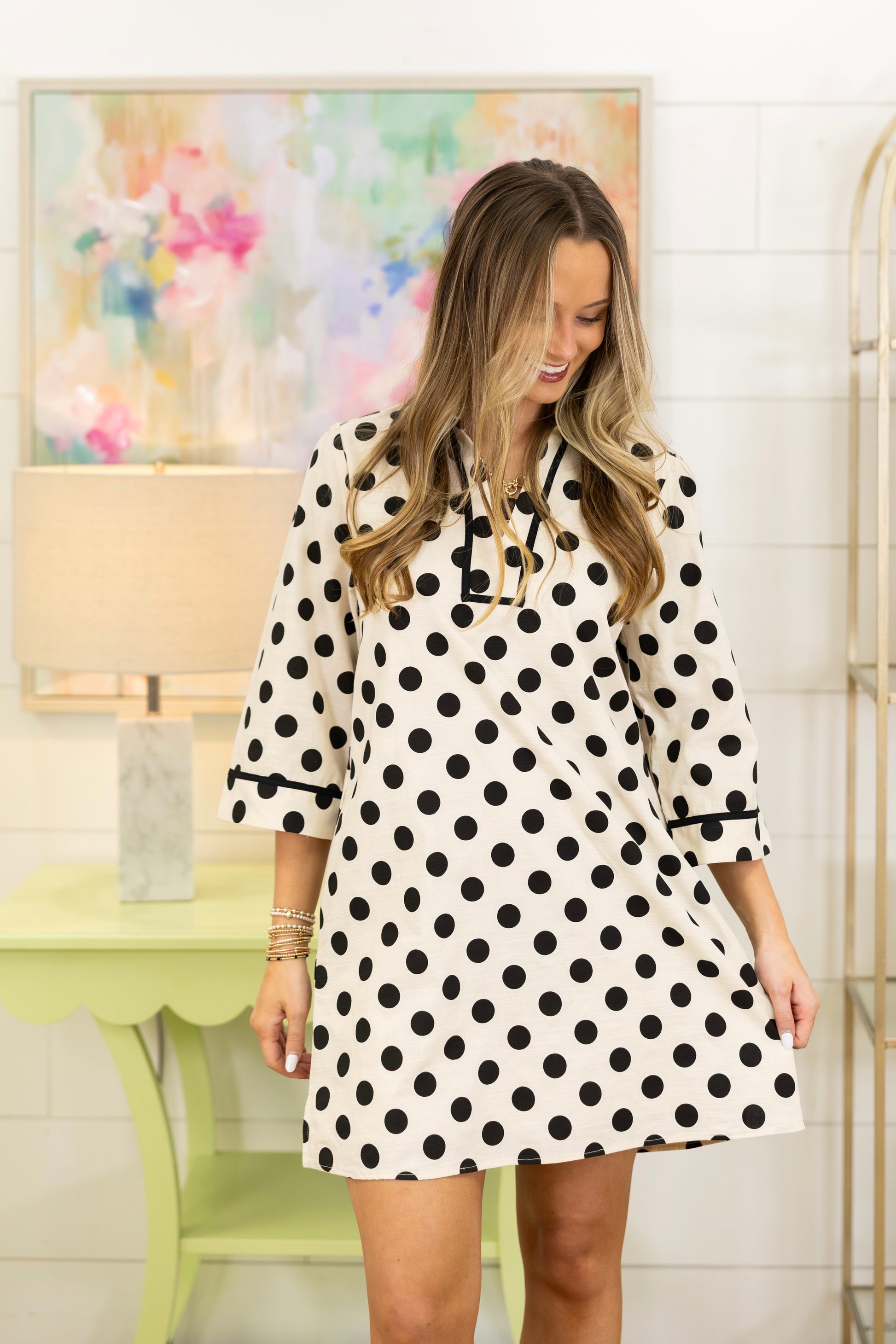 Spot On Dress-Mini Dress-Jodifl-The Village Shoppe, Women’s Fashion Boutique, Shop Online and In Store - Located in Muscle Shoals, AL.