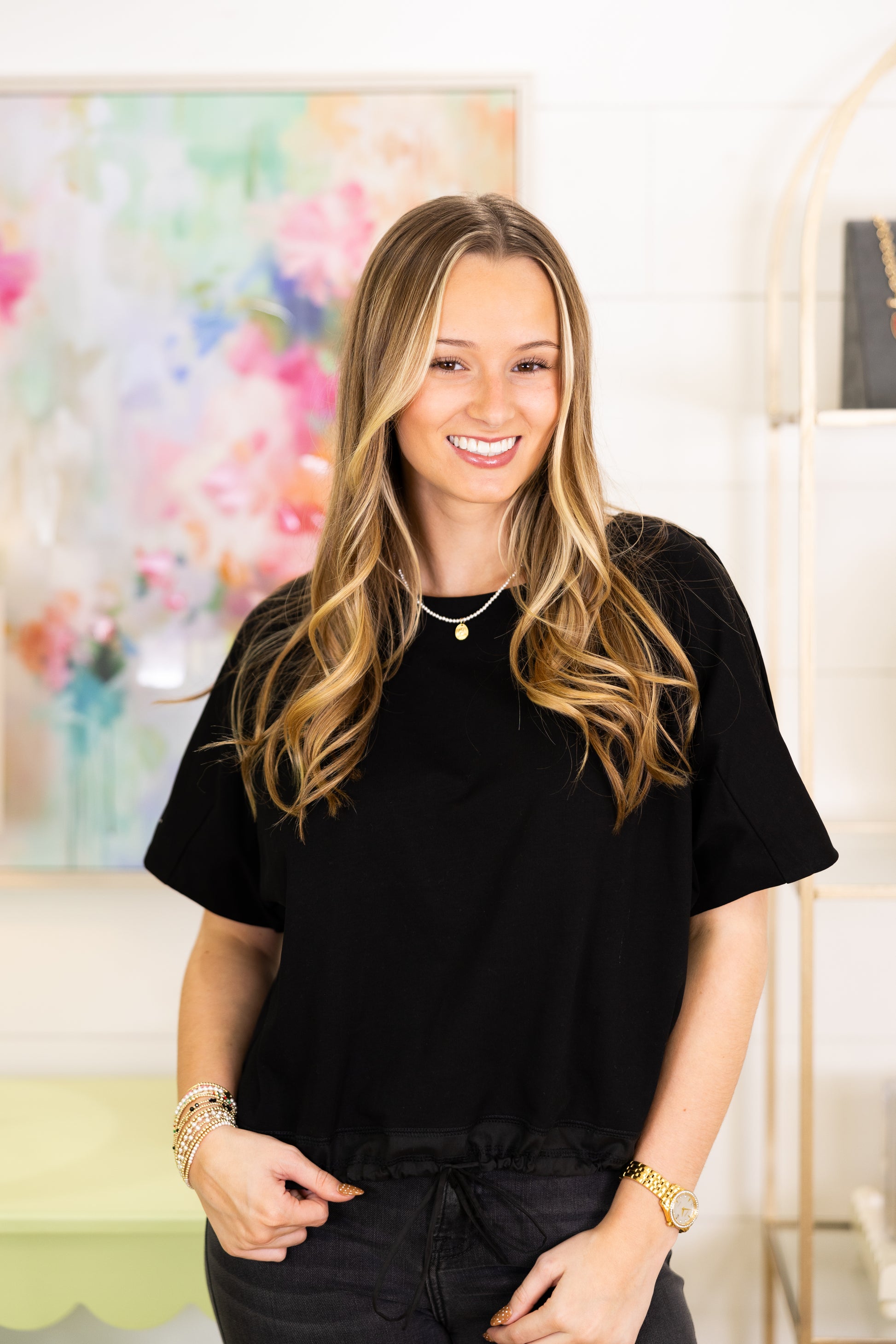 Tied & True Top-Short Sleeves-Entro-The Village Shoppe, Women’s Fashion Boutique, Shop Online and In Store - Located in Muscle Shoals, AL.