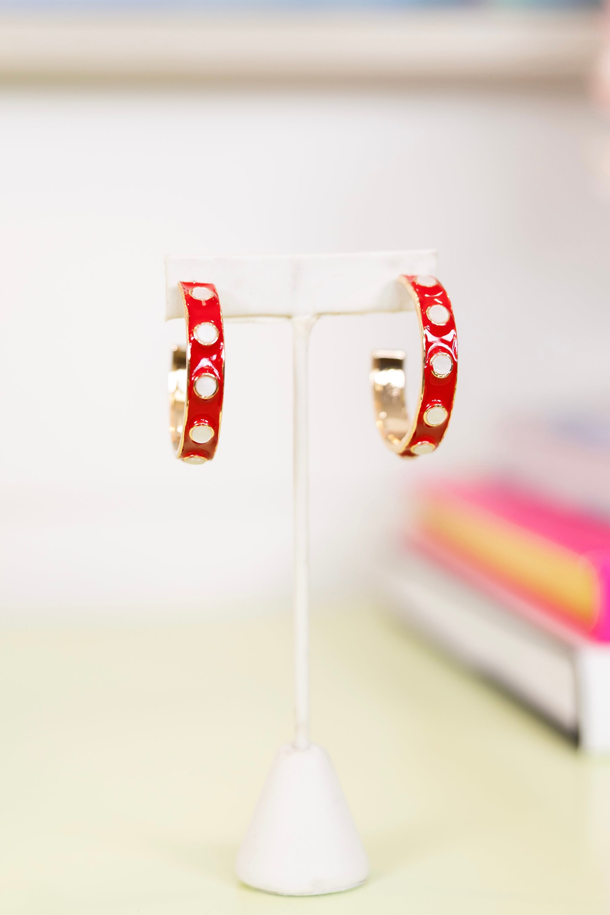 Get Up It's Game Day Hoops-Earrings-Golden Stella-The Village Shoppe, Women’s Fashion Boutique, Shop Online and In Store - Located in Muscle Shoals, AL.
