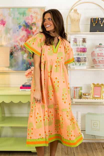 Peachy Keen Midi Dress