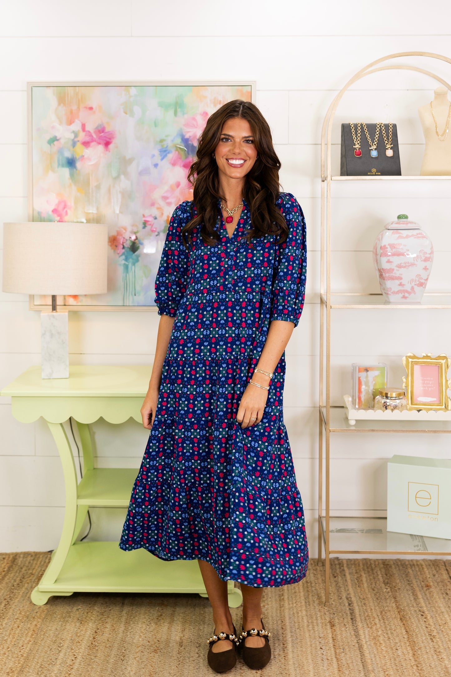 The Sicily Midi Dress-Midi Dress-Mary Square-The Village Shoppe, Women’s Fashion Boutique, Shop Online and In Store - Located in Muscle Shoals, AL.
