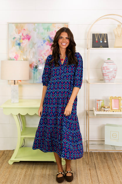 The Sicily Midi Dress-Midi Dress-Mary Square-The Village Shoppe, Women’s Fashion Boutique, Shop Online and In Store - Located in Muscle Shoals, AL.