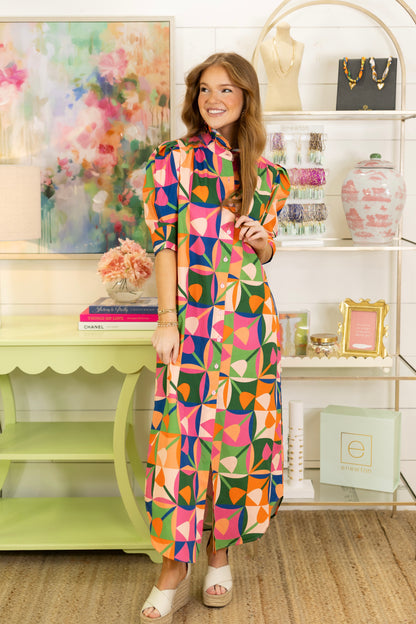 Petal Pop Midi Dress