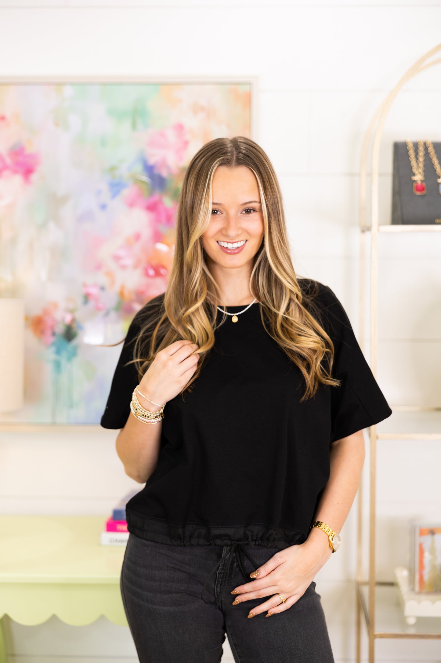 Tied & True Top-Short Sleeves-Entro-The Village Shoppe, Women’s Fashion Boutique, Shop Online and In Store - Located in Muscle Shoals, AL.