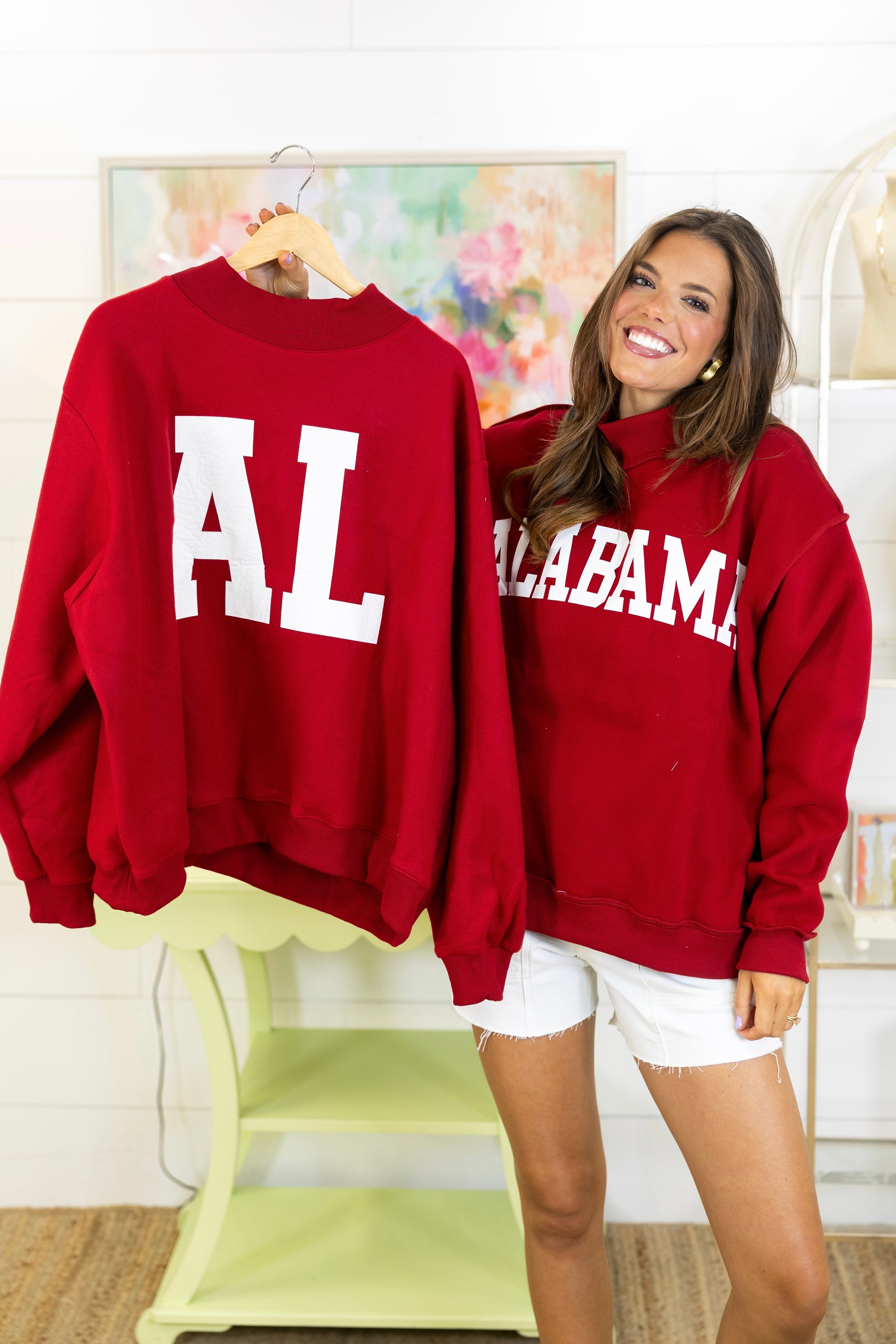 Roll Tide Reversible Sweatshirt-Sweatshirt-Bucketlist-The Village Shoppe, Women’s Fashion Boutique, Shop Online and In Store - Located in Muscle Shoals, AL.