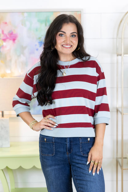 The Halftime Pullover-3/4 Sleeves-Jodifl-The Village Shoppe, Women’s Fashion Boutique, Shop Online and In Store - Located in Muscle Shoals, AL.