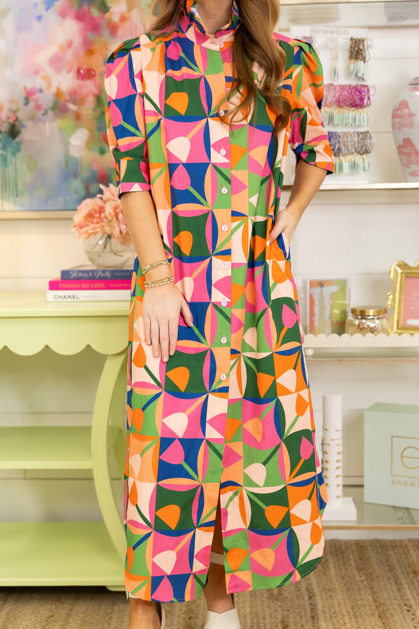 Petal Pop Midi Dress