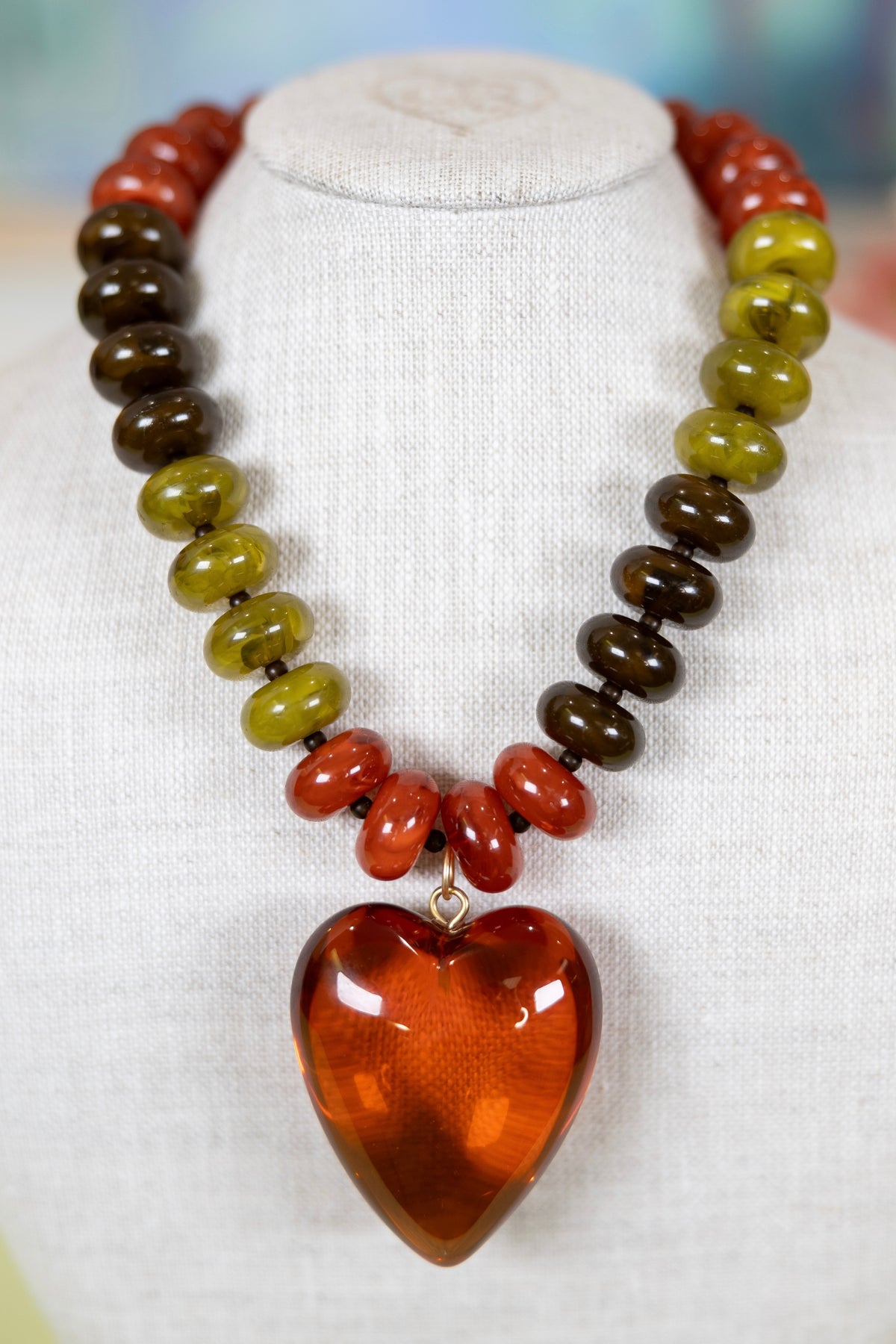 Heart of Glass Pendant Necklace-Necklaces-Hart Designs-The Village Shoppe, Women’s Fashion Boutique, Shop Online and In Store - Located in Muscle Shoals, AL.