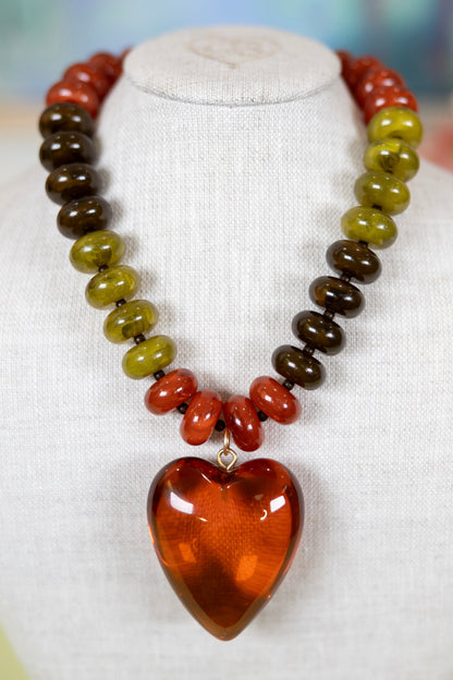 Heart of Glass Pendant Necklace-Necklaces-Hart Designs-The Village Shoppe, Women’s Fashion Boutique, Shop Online and In Store - Located in Muscle Shoals, AL.