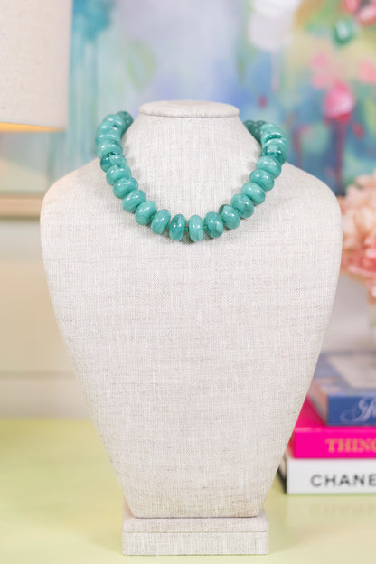 Sea Glass Beaded Necklace-Necklaces-Hart Designs-The Village Shoppe, Women’s Fashion Boutique, Shop Online and In Store - Located in Muscle Shoals, AL.