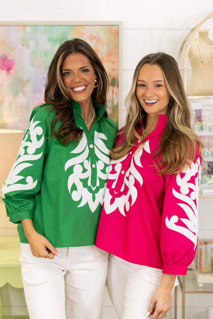 The Joey Blouse-3/4 Sleeves-Jodifl-The Village Shoppe, Women’s Fashion Boutique, Shop Online and In Store - Located in Muscle Shoals, AL.