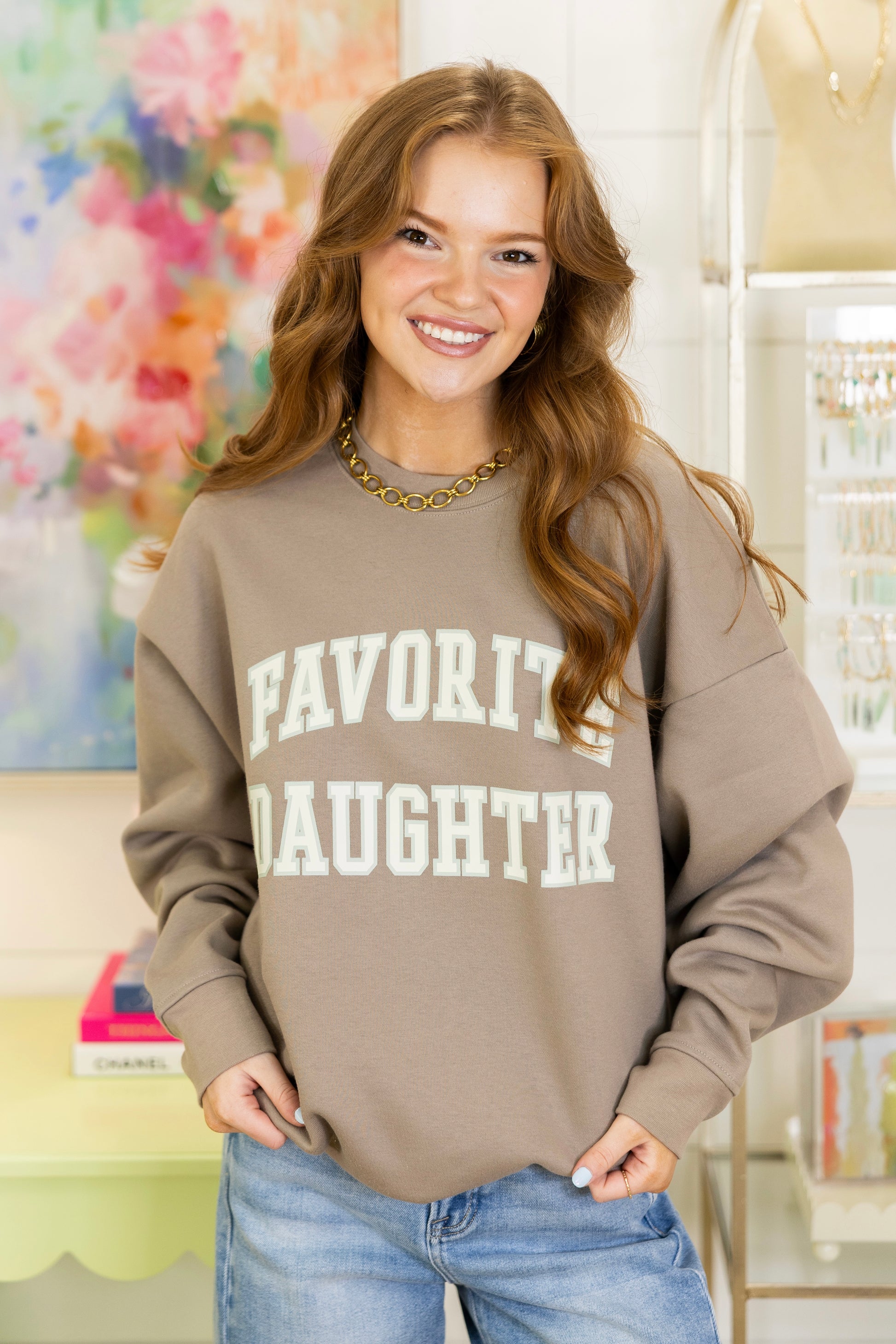 The Collegiate Sweatshirt | Favorite Daughter-Sweatshirt-Favorite Daughter-The Village Shoppe, Women’s Fashion Boutique, Shop Online and In Store - Located in Muscle Shoals, AL.