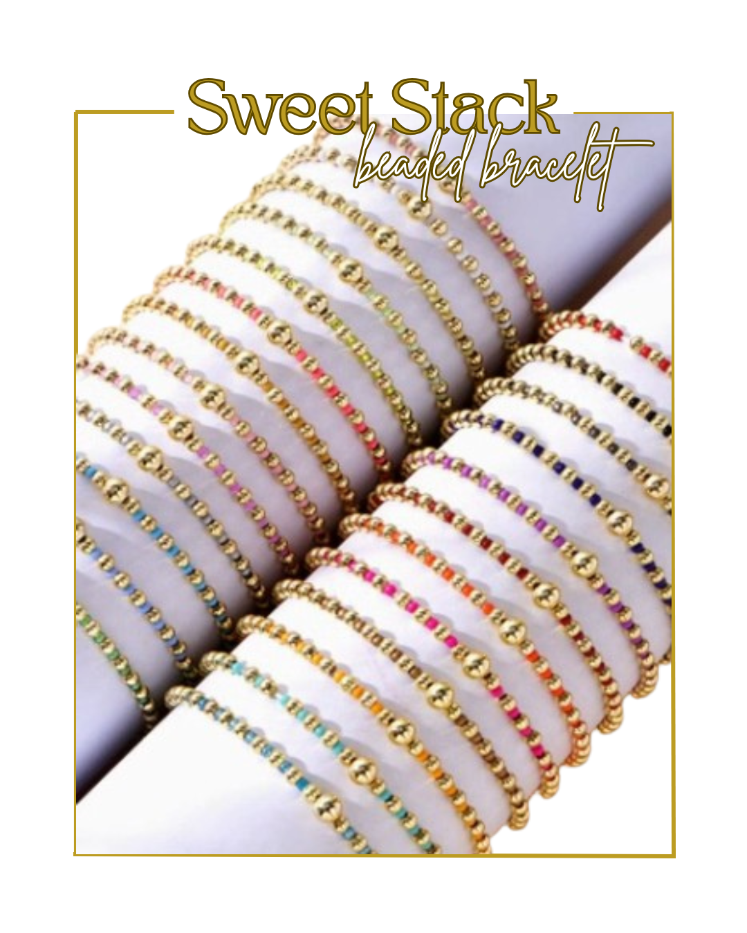 Sweet Stack Beaded Bracelet-Bracelets-Wall To Wall-The Village Shoppe, Women’s Fashion Boutique, Shop Online and In Store - Located in Muscle Shoals, AL.