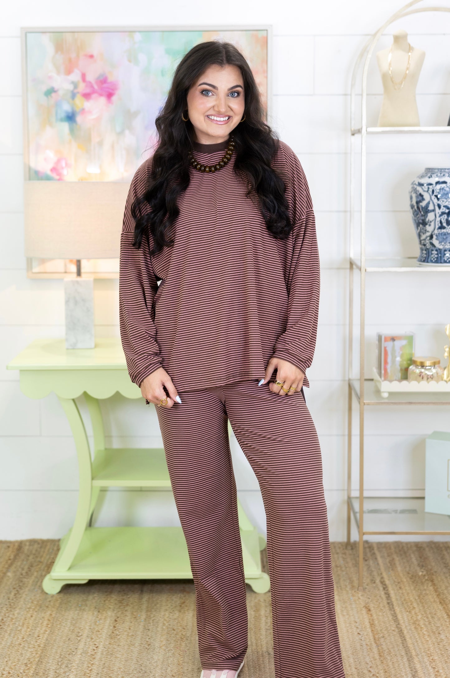 Good Mood Striped Set-Matching Set-Things Between-The Village Shoppe, Women’s Fashion Boutique, Shop Online and In Store - Located in Muscle Shoals, AL.