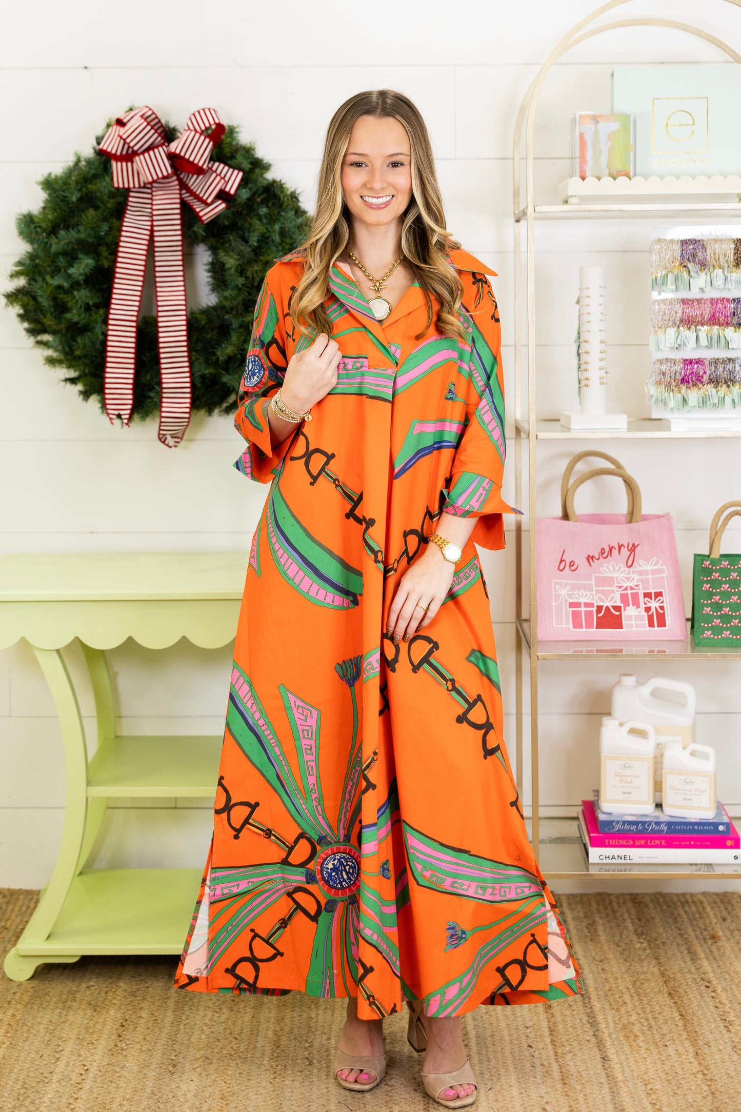Estate Orange© Shirt Dress Long | House of MBR-Maxi Dress-House of MBR-The Village Shoppe, Women’s Fashion Boutique, Shop Online and In Store - Located in Muscle Shoals, AL.