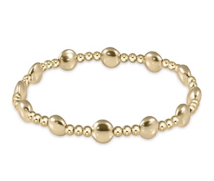 E Newton Honesty Gold Sincerity Pattern 6mm Bead Bracelet-Bracelets-ENEWTON-The Village Shoppe, Women’s Fashion Boutique, Shop Online and In Store - Located in Muscle Shoals, AL.