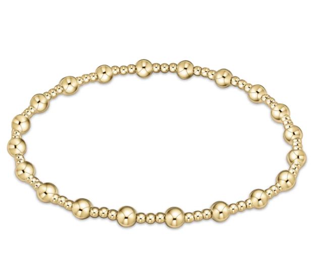E Newton Classic Sincerity Pattern 4mm Bead Bracelet - Gold-Bracelets-ENEWTON-The Village Shoppe, Women’s Fashion Boutique, Shop Online and In Store - Located in Muscle Shoals, AL.