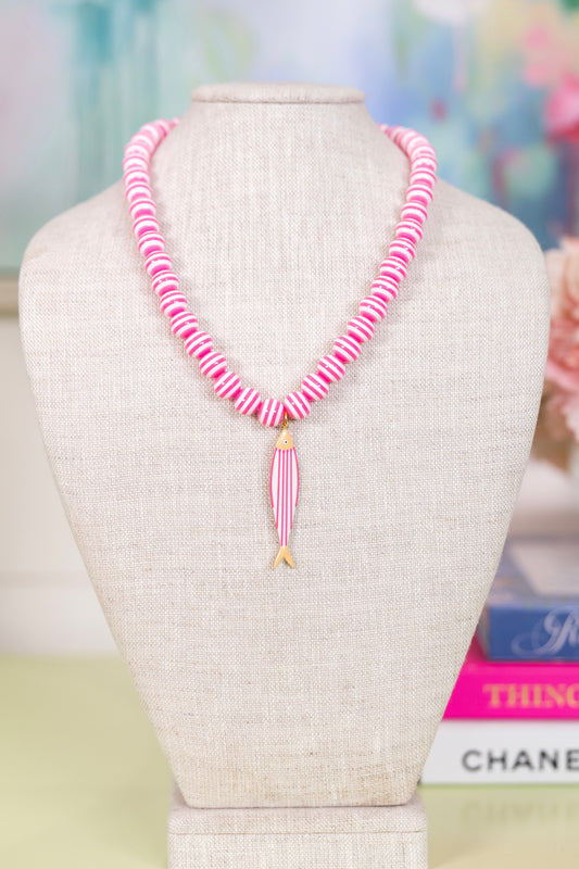 Seaside Stripe Necklace | Hart Designs-Necklaces-Hart Designs-The Village Shoppe, Women’s Fashion Boutique, Shop Online and In Store - Located in Muscle Shoals, AL.