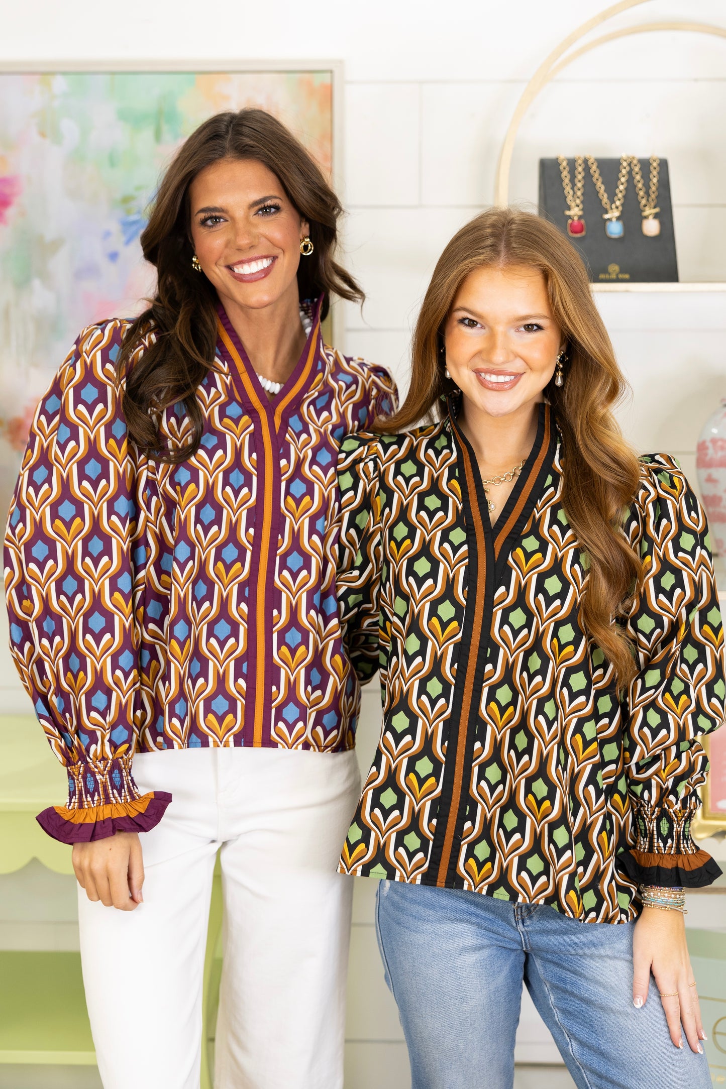 The Robbie Blouse-Long Sleeves-Entro-The Village Shoppe, Women’s Fashion Boutique, Shop Online and In Store - Located in Muscle Shoals, AL.