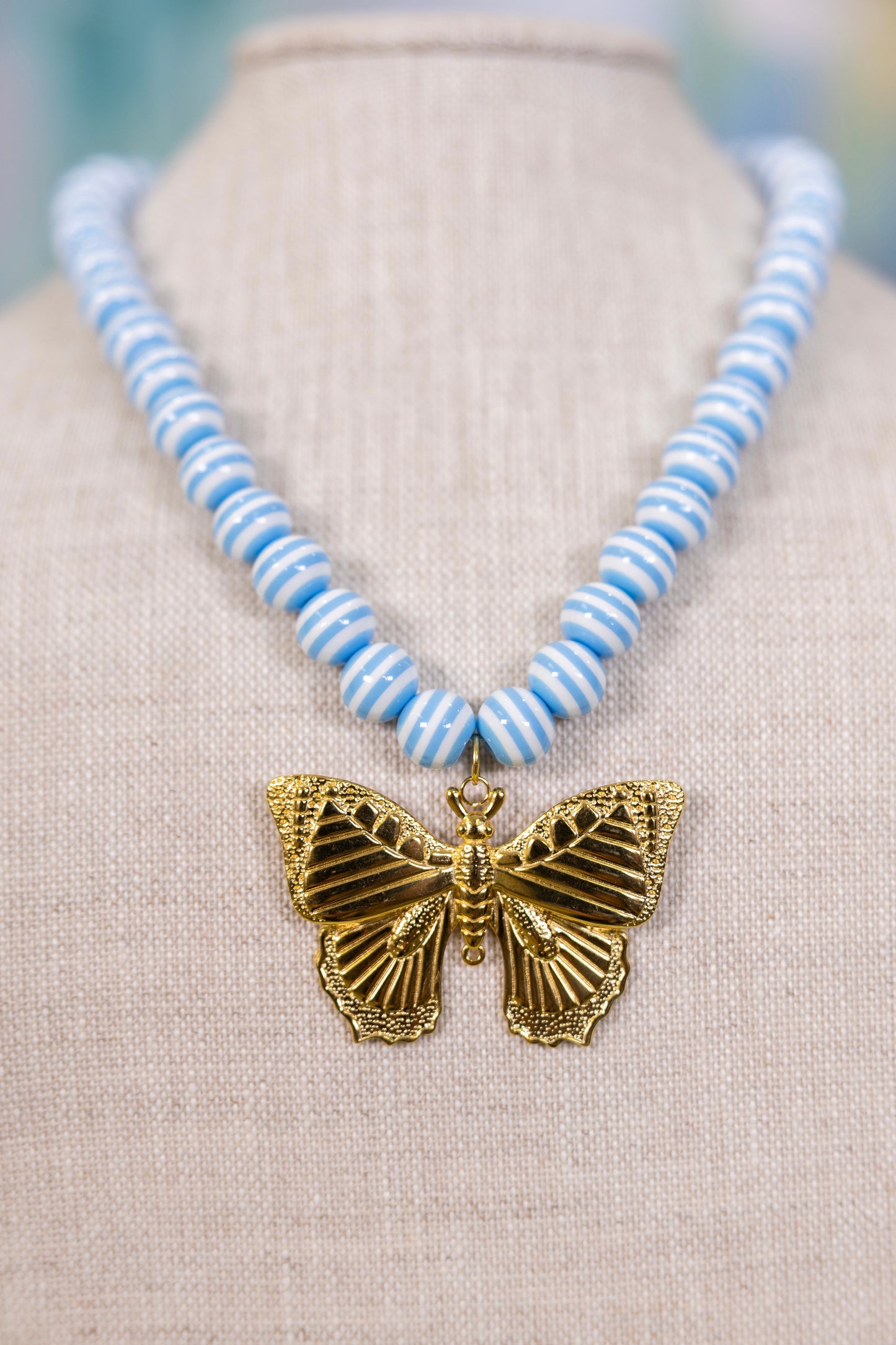 Seaside Stripe Necklace | Hart Designs-Necklaces-Hart Designs-The Village Shoppe, Women’s Fashion Boutique, Shop Online and In Store - Located in Muscle Shoals, AL.