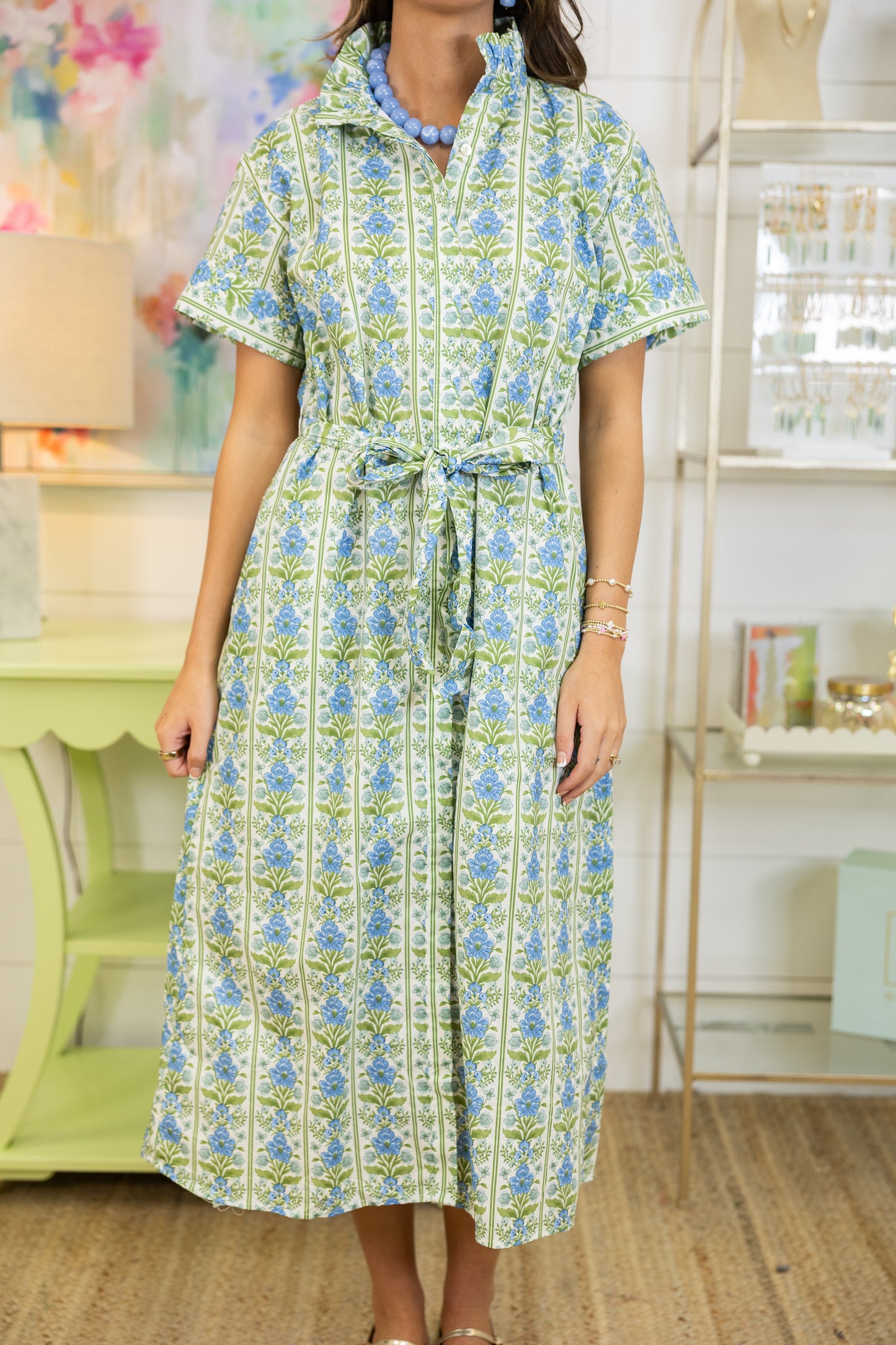 County Road Cottage Midi Dress-Midi Dress-Entro-The Village Shoppe, Women’s Fashion Boutique, Shop Online and In Store - Located in Muscle Shoals, AL.