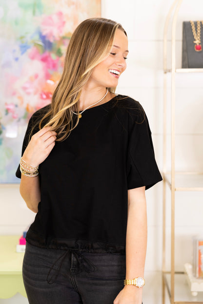 Tied & True Top-Short Sleeves-Entro-The Village Shoppe, Women’s Fashion Boutique, Shop Online and In Store - Located in Muscle Shoals, AL.