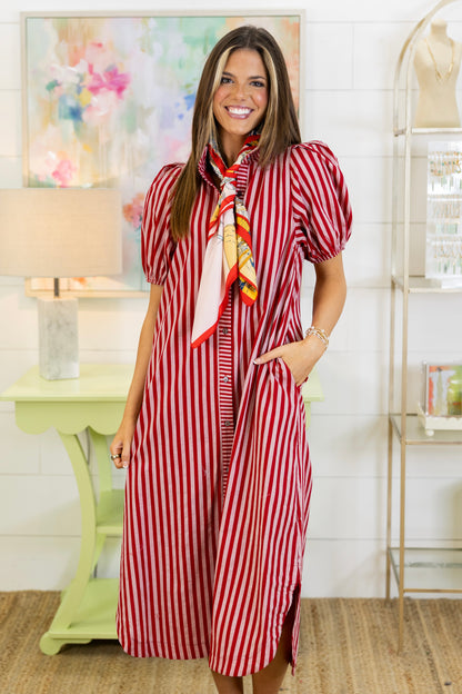 The Serendipity Striped Midi Dress-Midi Dress-Entro-The Village Shoppe, Women’s Fashion Boutique, Shop Online and In Store - Located in Muscle Shoals, AL.