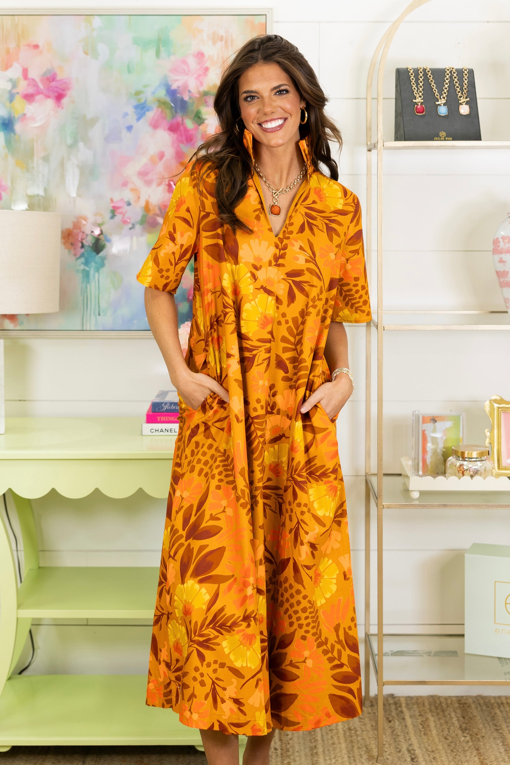 Home Grown Midi Dress-Midi Dress-Adrienne-The Village Shoppe, Women’s Fashion Boutique, Shop Online and In Store - Located in Muscle Shoals, AL.