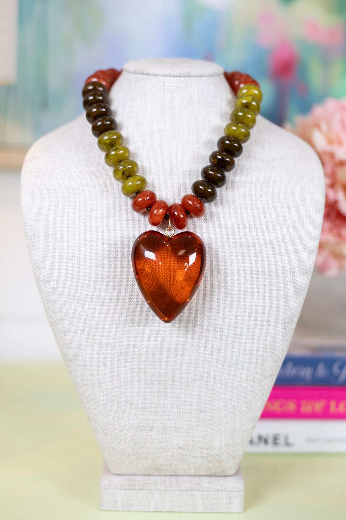 Heart of Glass Pendant Necklace-Necklaces-Hart Designs-The Village Shoppe, Women’s Fashion Boutique, Shop Online and In Store - Located in Muscle Shoals, AL.