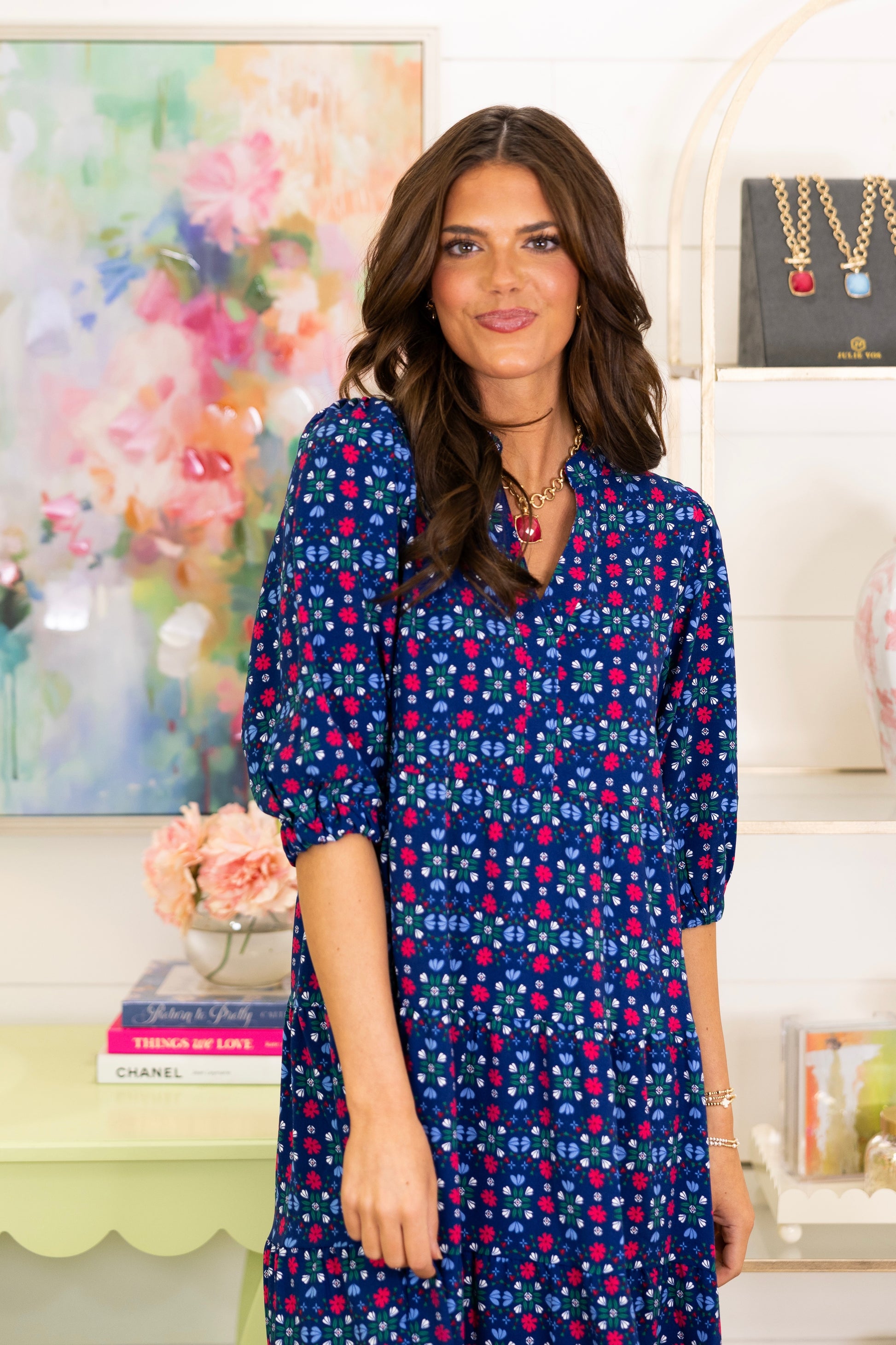 The Sicily Midi Dress-Midi Dress-Mary Square-The Village Shoppe, Women’s Fashion Boutique, Shop Online and In Store - Located in Muscle Shoals, AL.