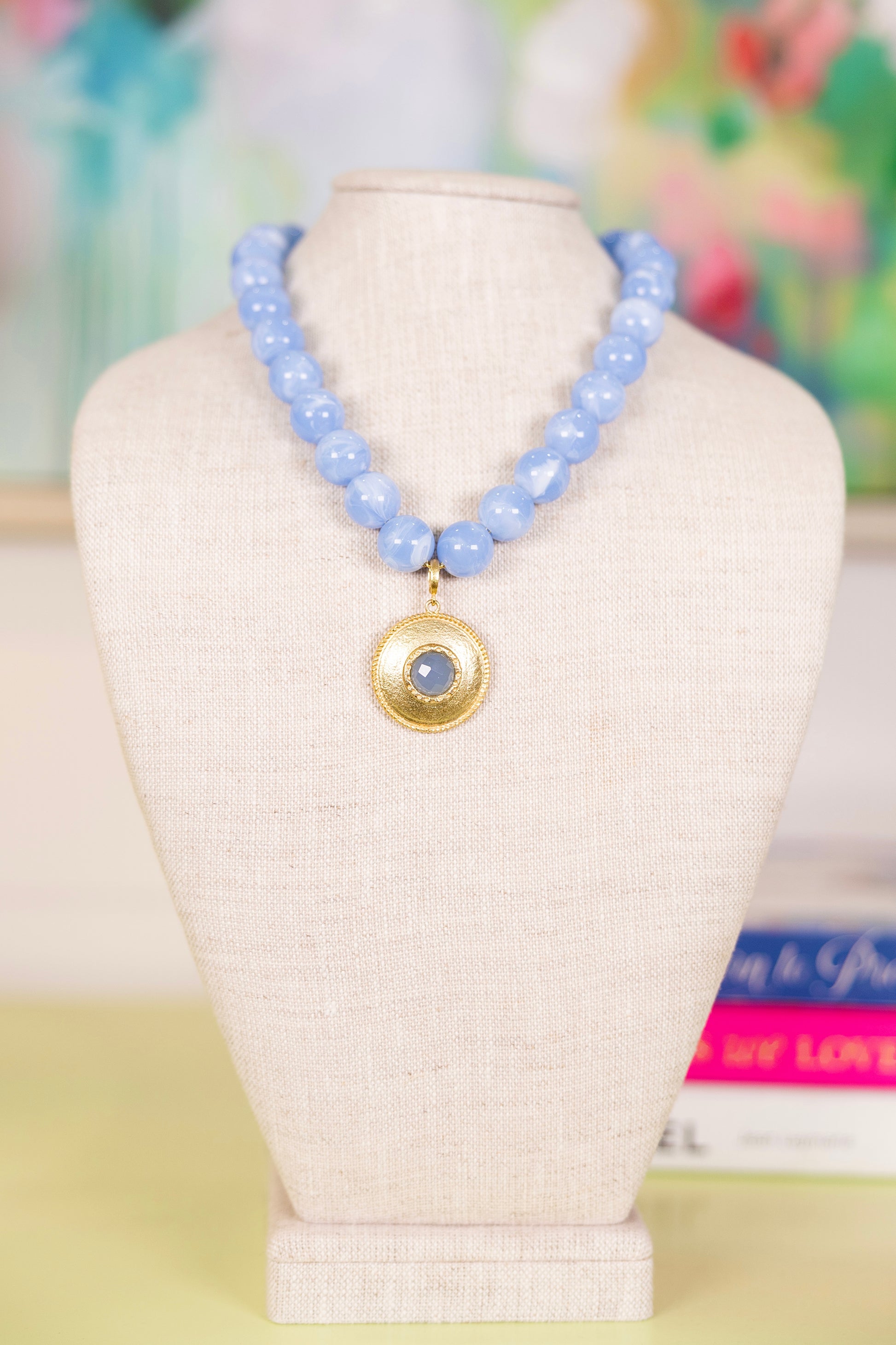 Skies Are Blue Pendant Necklace-Necklaces-AF Design Group-The Village Shoppe, Women’s Fashion Boutique, Shop Online and In Store - Located in Muscle Shoals, AL.