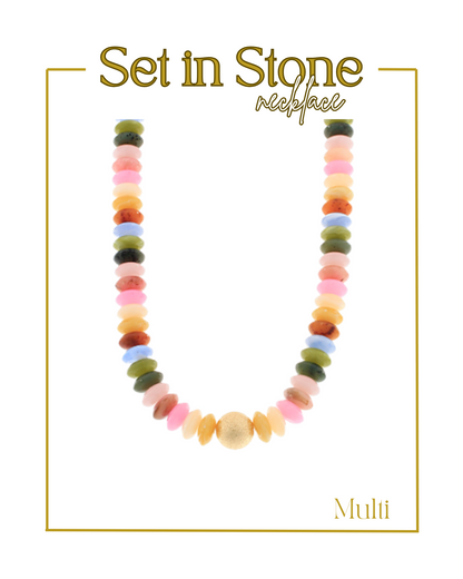 Set in Stone Necklace-Necklaces-Golden Stella-The Village Shoppe, Women’s Fashion Boutique, Shop Online and In Store - Located in Muscle Shoals, AL.