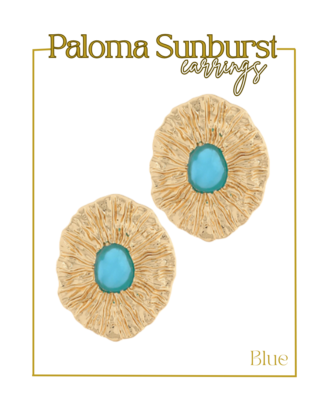 The Paloma Sunburst Earrings-Earrings-Golden Stella-The Village Shoppe, Women’s Fashion Boutique, Shop Online and In Store - Located in Muscle Shoals, AL.