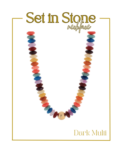 Set in Stone Necklace-Necklaces-Golden Stella-The Village Shoppe, Women’s Fashion Boutique, Shop Online and In Store - Located in Muscle Shoals, AL.