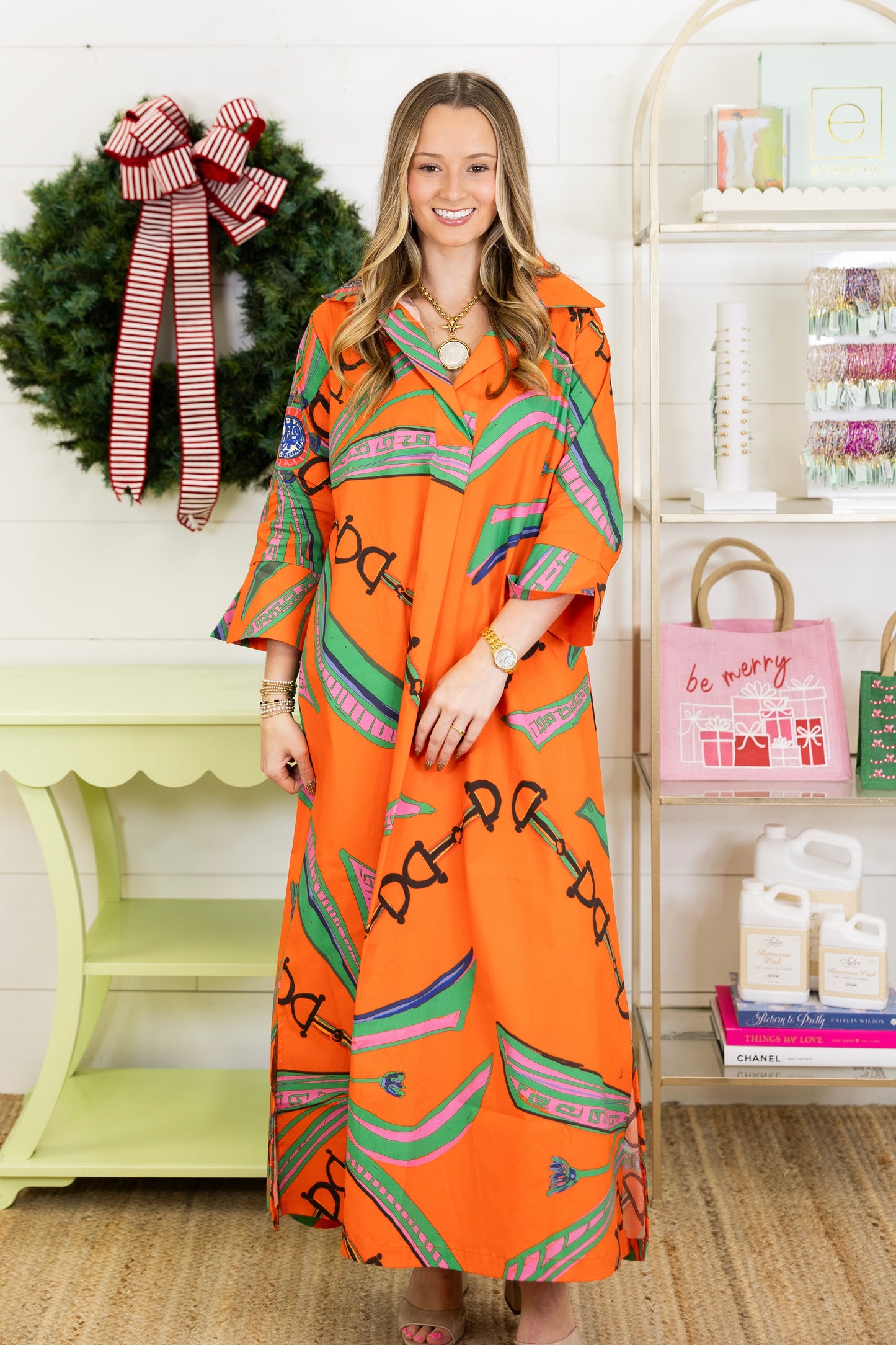 Estate Orange© Shirt Dress Long | House of MBR-Maxi Dress-House of MBR-The Village Shoppe, Women’s Fashion Boutique, Shop Online and In Store - Located in Muscle Shoals, AL.