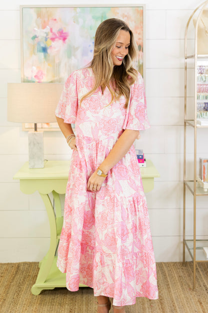 Pink Promise Midi Dress-Midi Dress-tcec-The Village Shoppe, Women’s Fashion Boutique, Shop Online and In Store - Located in Muscle Shoals, AL.