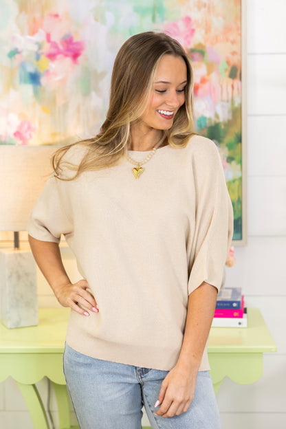 The Beckham Sweater Tee-Short Sleeves-Wishlist-The Village Shoppe, Women’s Fashion Boutique, Shop Online and In Store - Located in Muscle Shoals, AL.